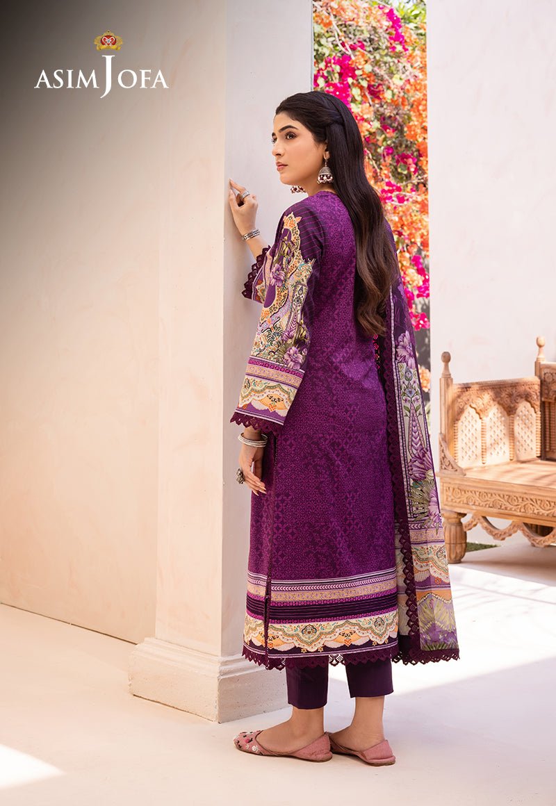 ASIM JOFA 3 PIECE CAMBRIC LAWN SUIT (AJUB-10)