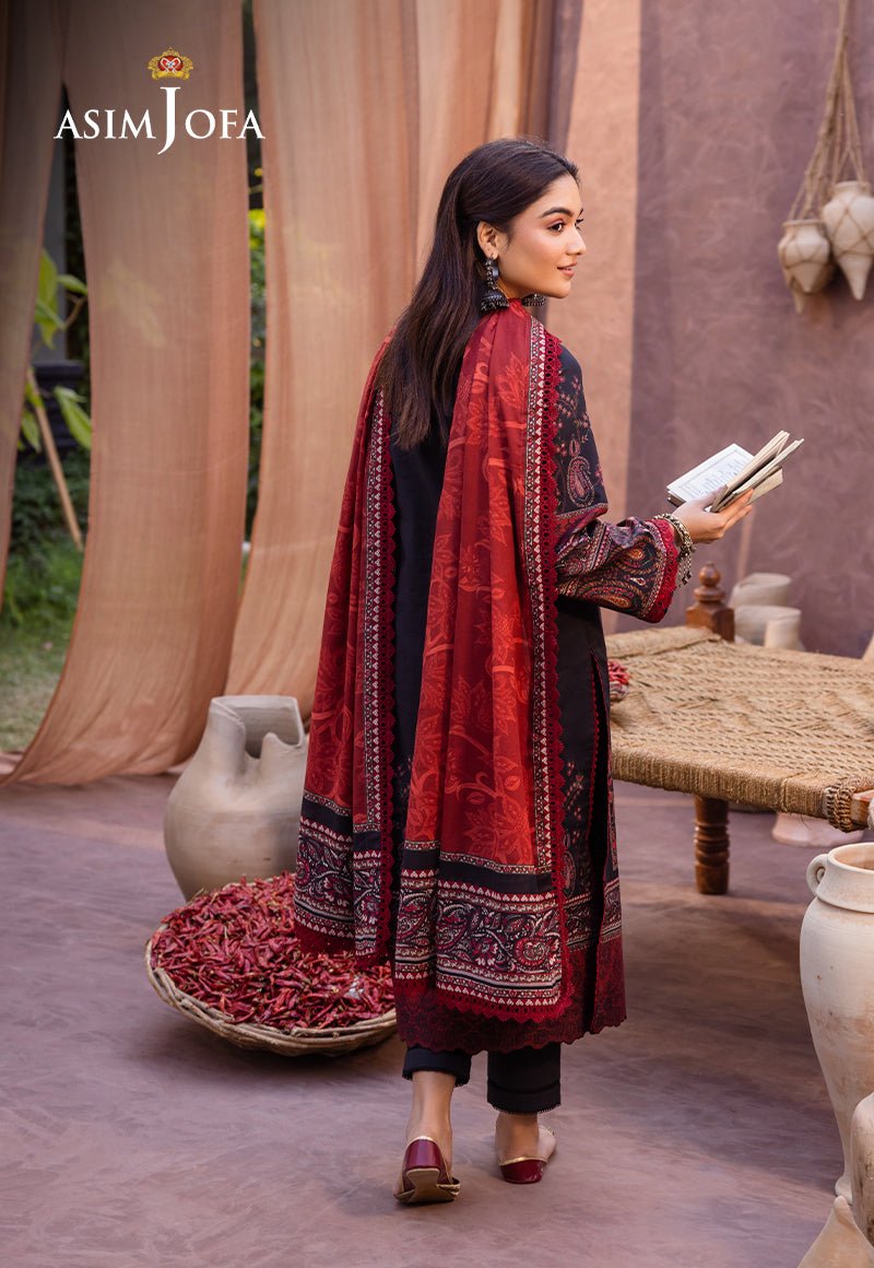 ASIM JOFA 3 PIECE CAMBRIC LAWN SUIT (AJUB-12)