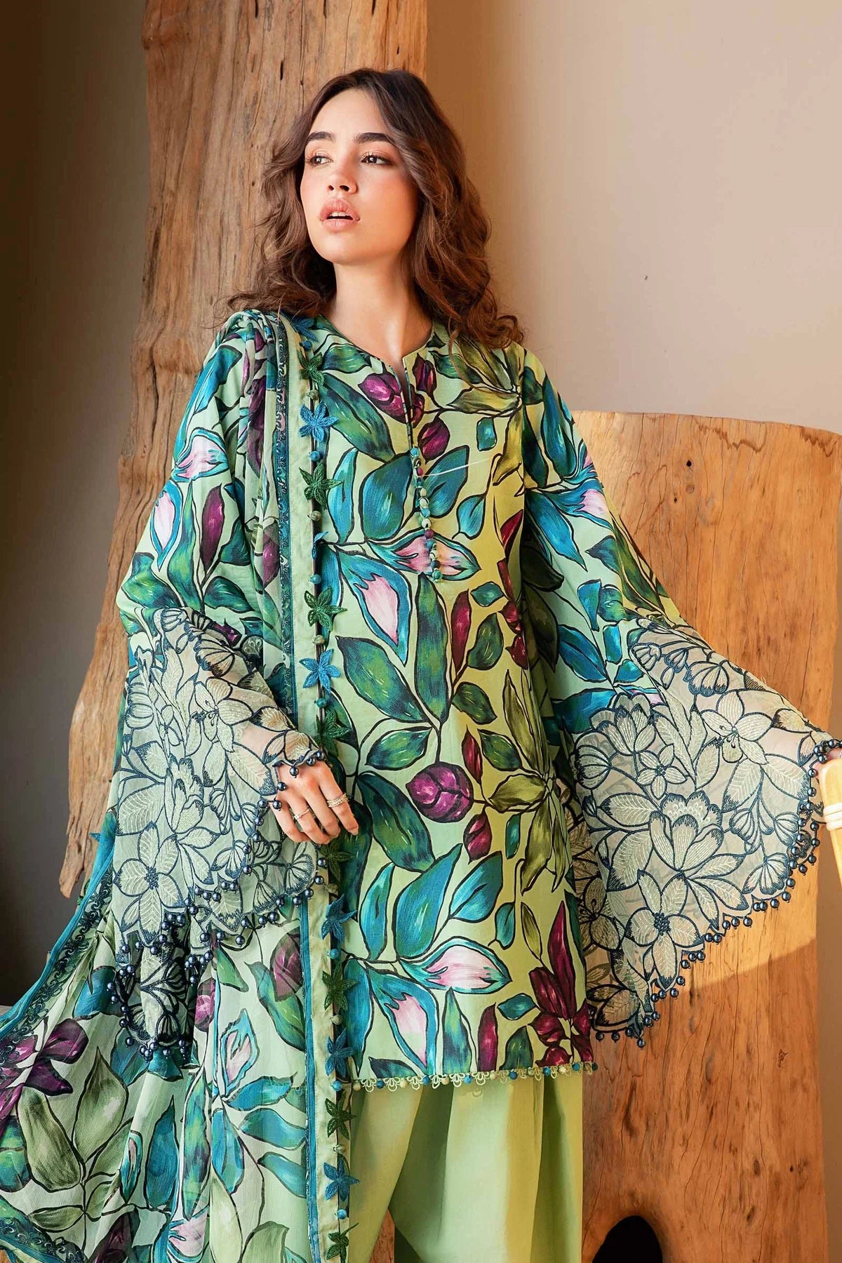 Maria B 3Pc Printed Lawn Suit MPT-2505-B gulbuy.com