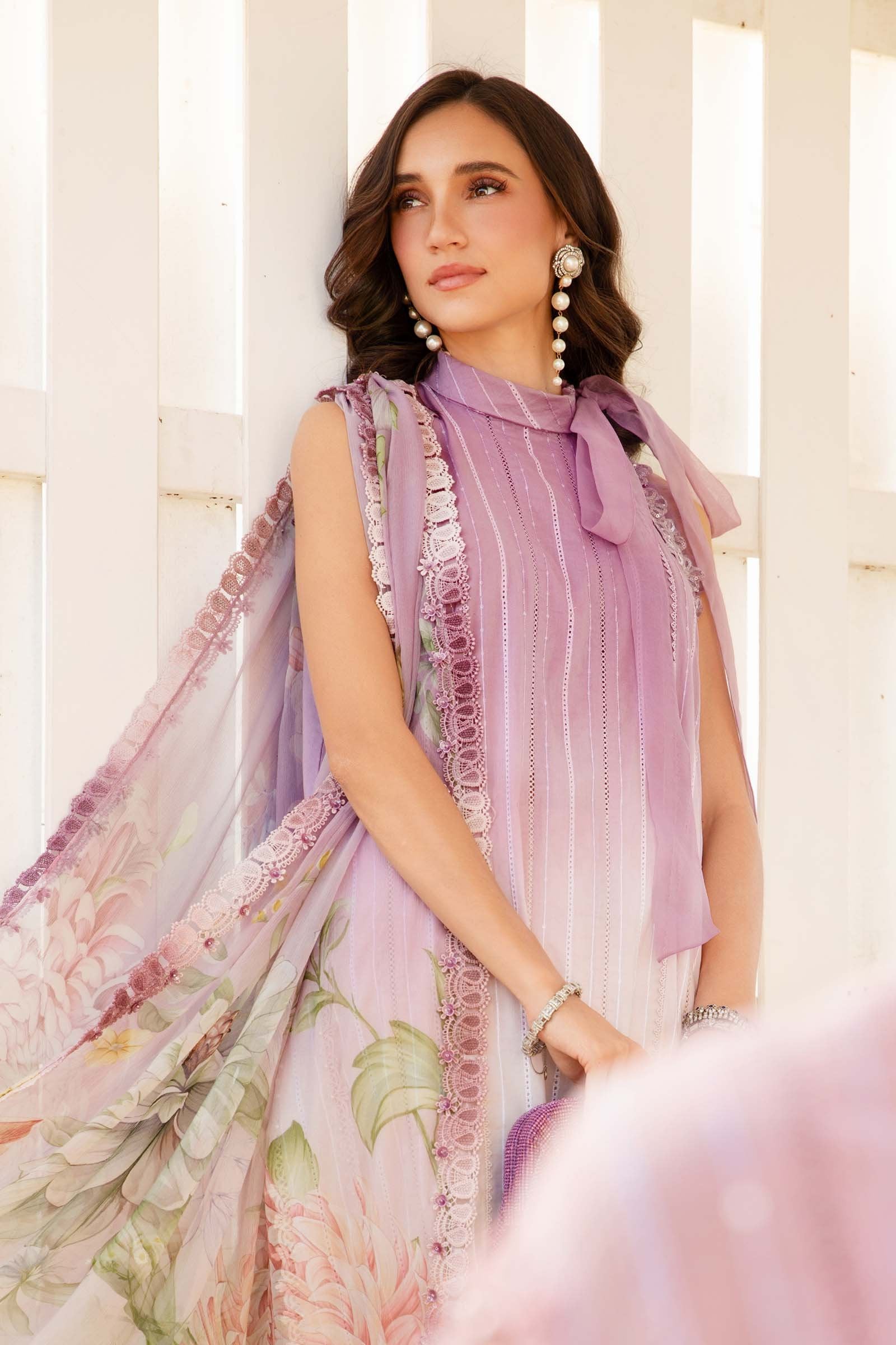 Maria b Stitched 3Pc Embroidered Lawn Suit MPT-2506-B gulbuy.com