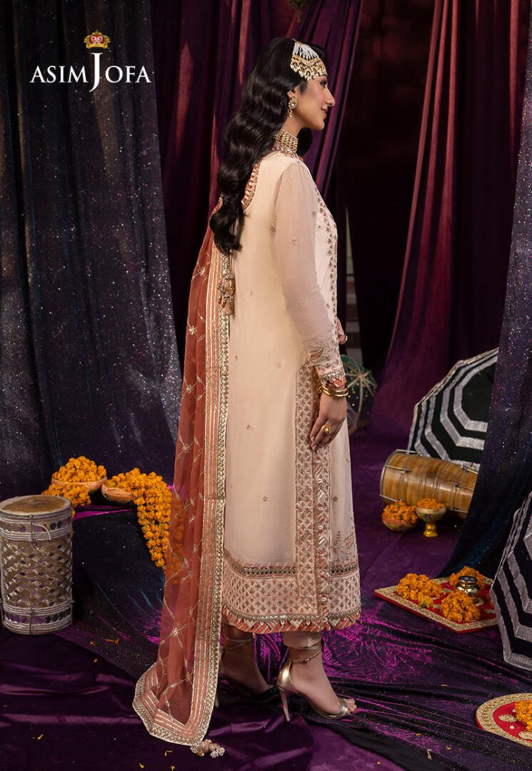 ASIM JOFA 3 PIECE EMBROIDERED CHIFFON SUIT (AJDA-13) gulbuy.com