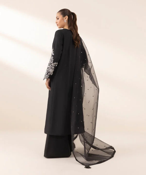 Sapphire 3Pc Embroidered Raw Silk Suit 0FSTLXW24V58-XSM-999 gulbuy.com