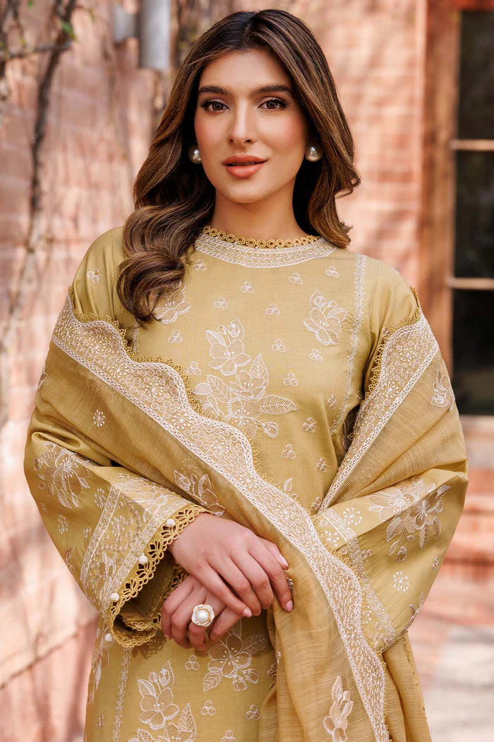 Farasha 3Pc Embroidered Lawn Suit Tuscany Dream gulbuy.com