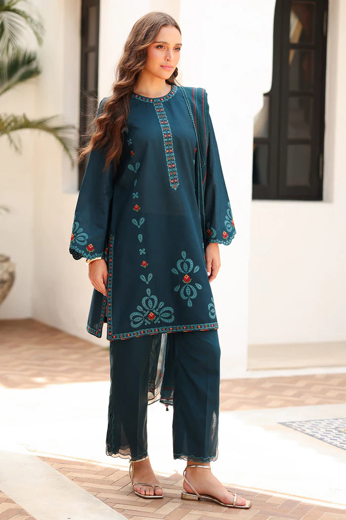 Jazmin 3Pc Embroidered Lawn Suit USE-9227 gulbuy.com