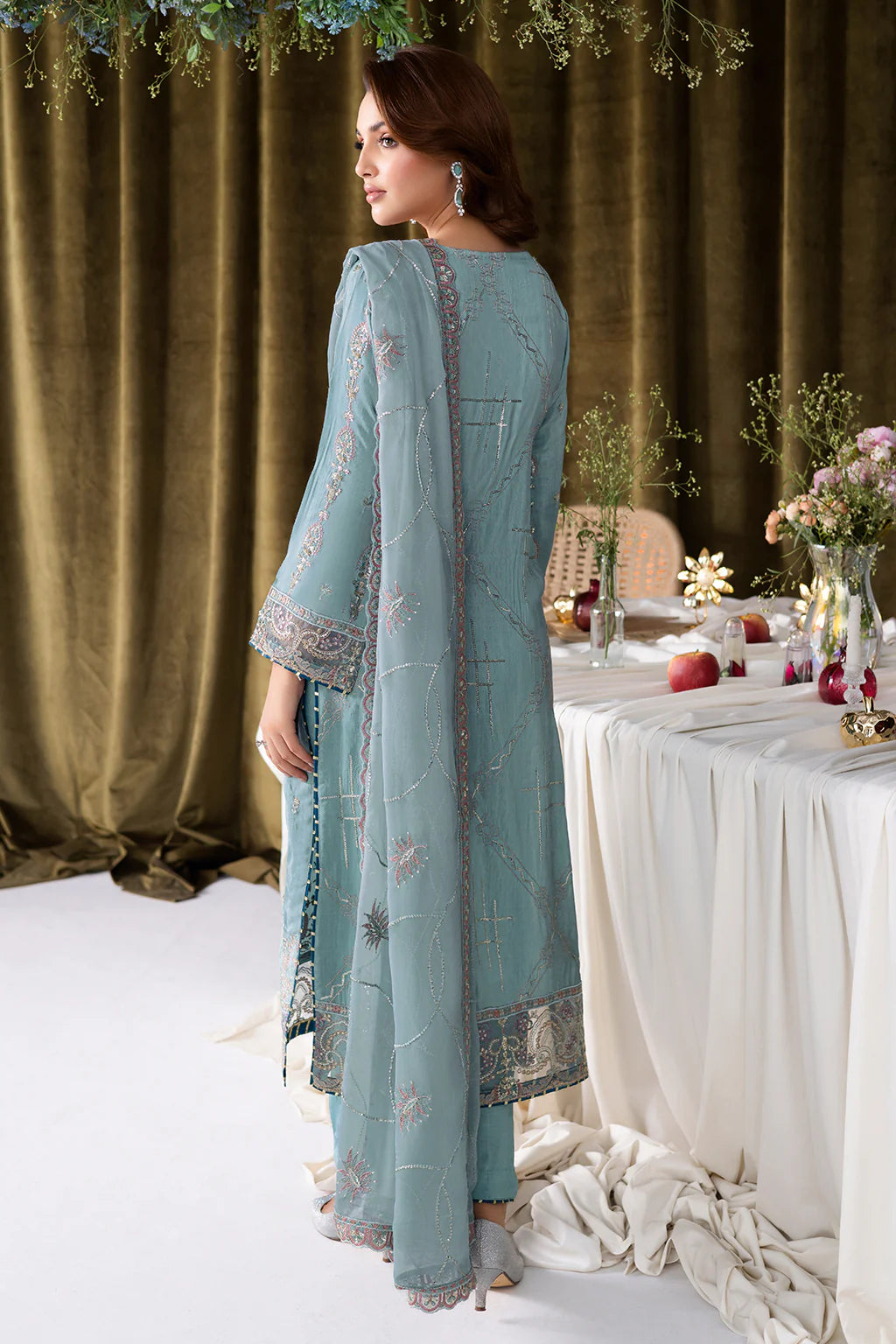Ramsha 3Pc Embroidered Raw Silk Suit AA-109 gulbuy.com