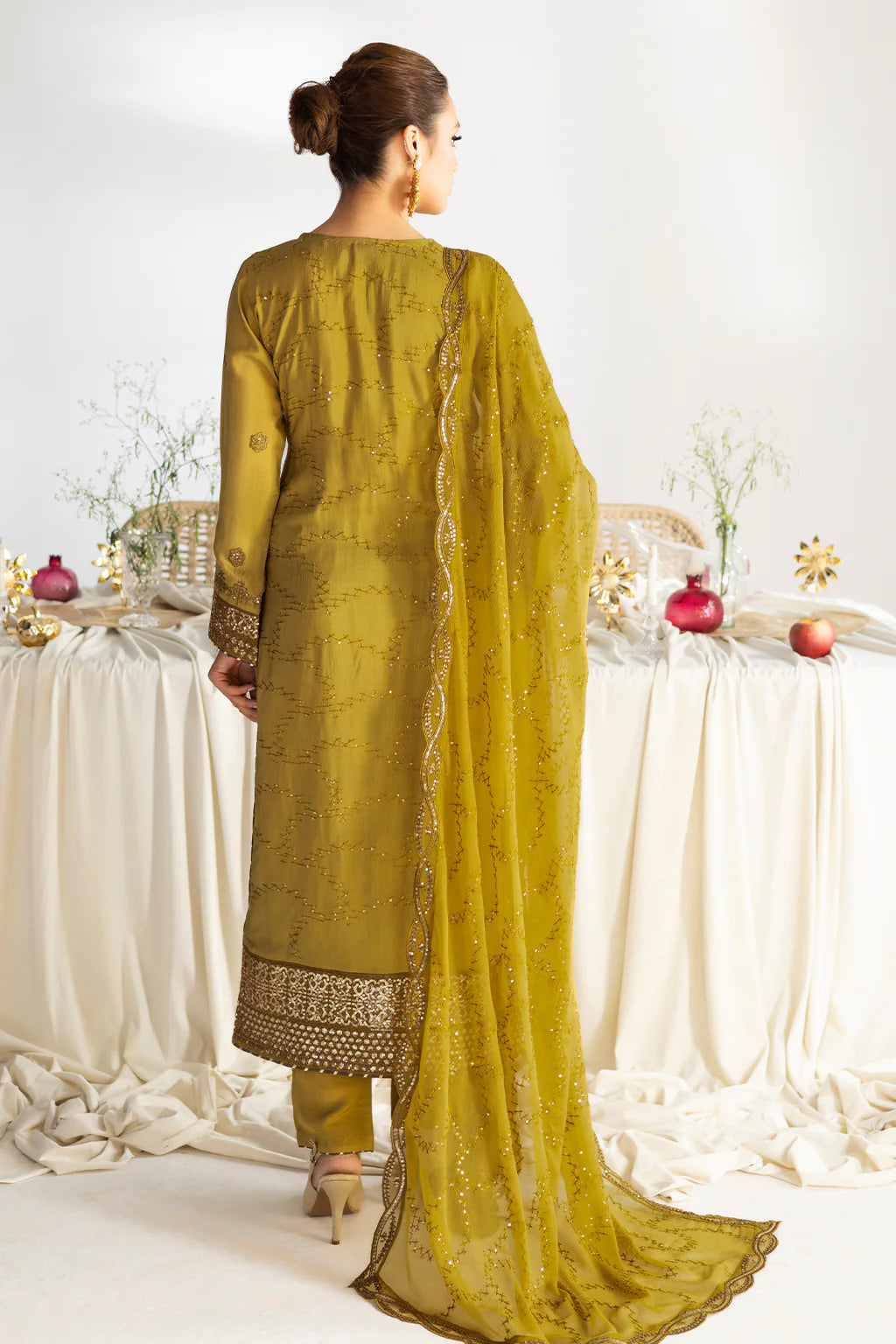 Ramsha 3Pc Embroidered Raw Silk Suit AA-102 gulbuy.com