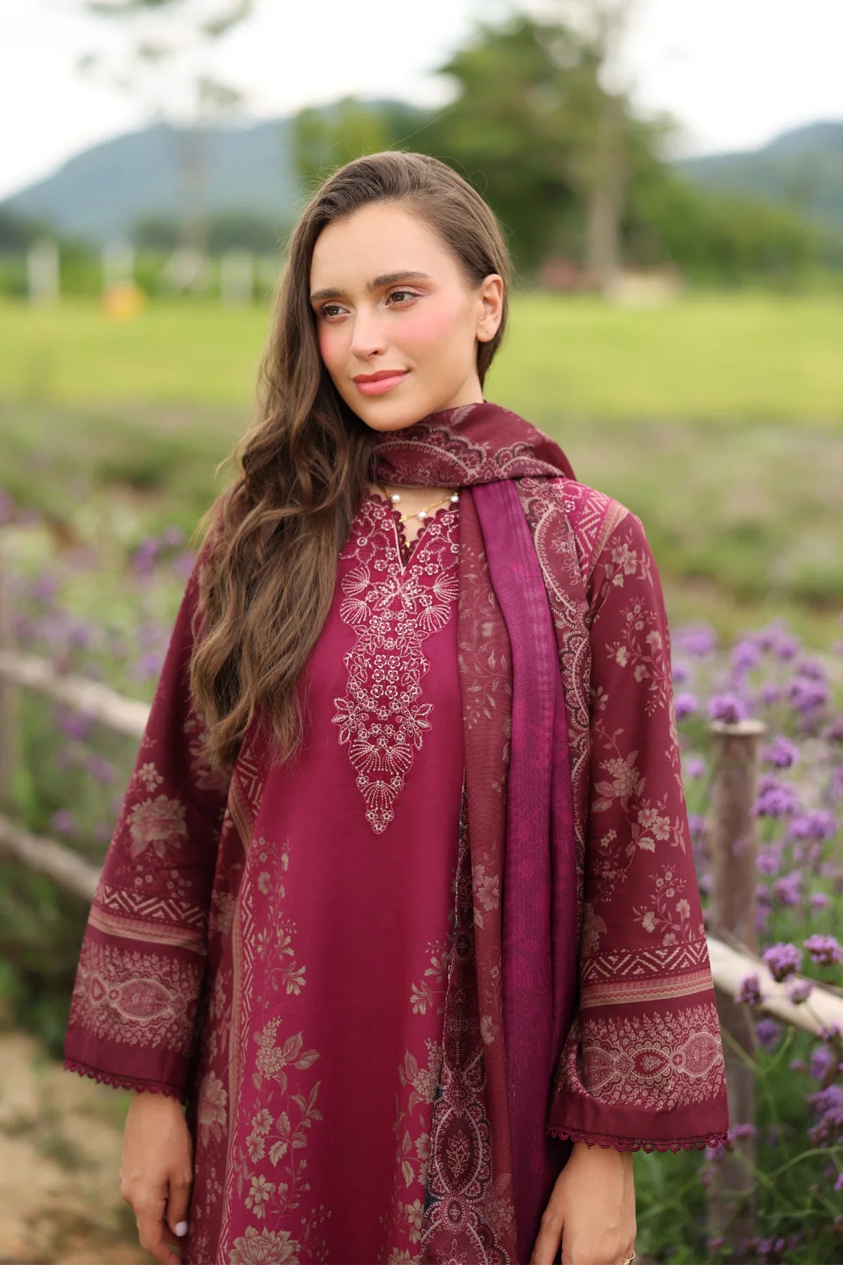 Xenia 3Pc Embroidered Lawn Suit STERLING gulbuy.com