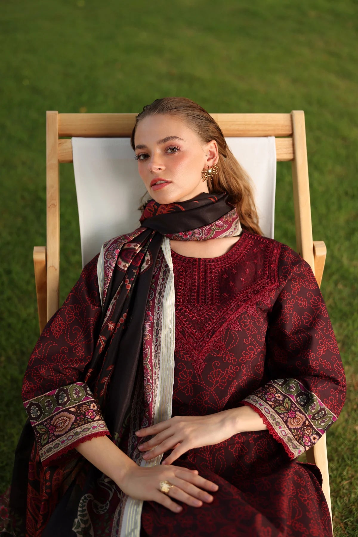 Xenia 3Pc Embroidered Lawn Suit ORNATE gulbuy.com