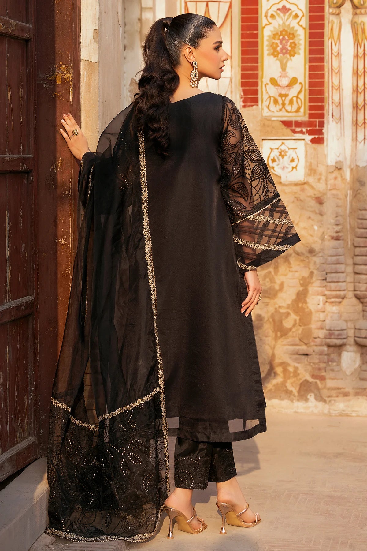 Charizma 3Pc Embroidered Organza Suit CMA-4-115 gulbuy.com