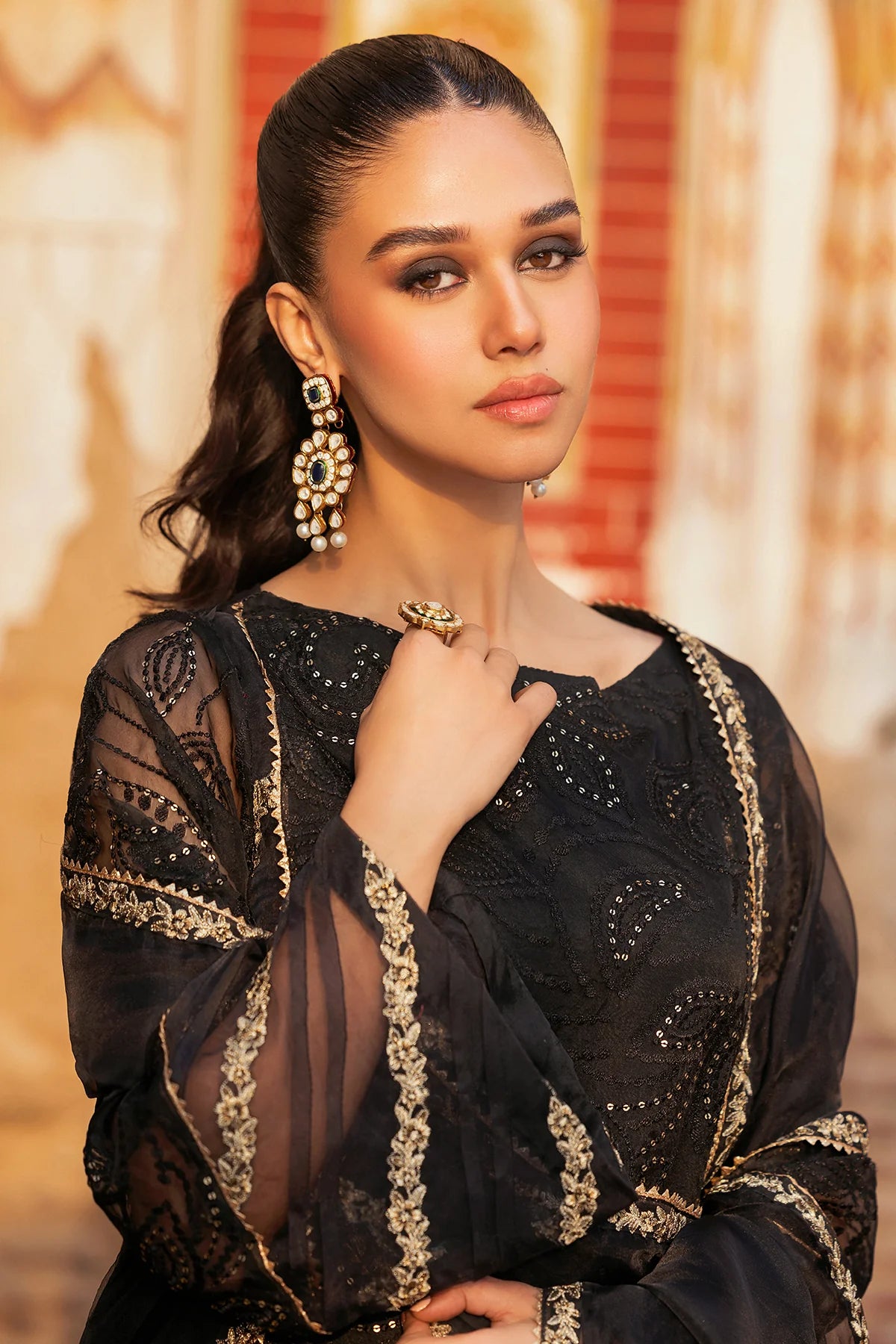 Charizma 3Pc Embroidered Organza Suit CMA-4-115 gulbuy.com