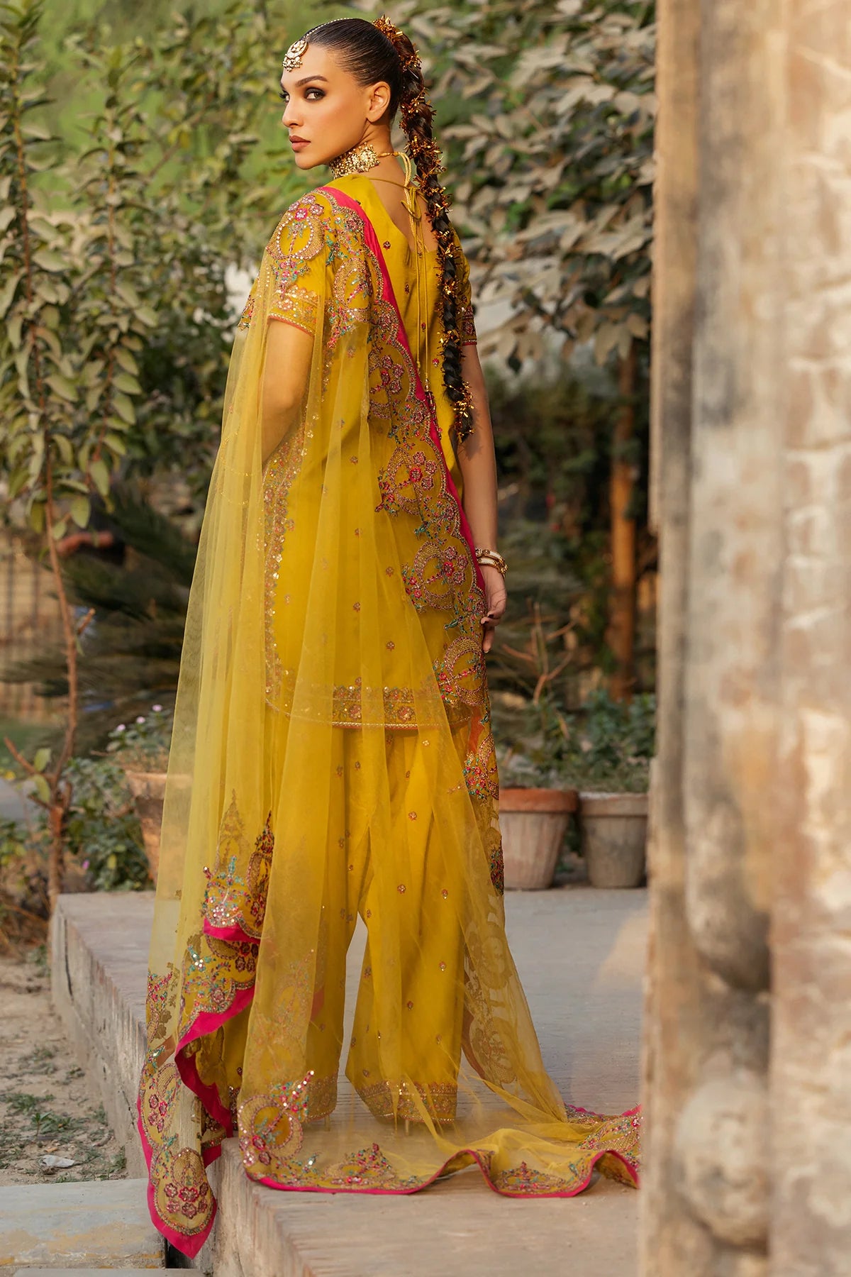 Charizma 3Pc Embroidered Raw Silk Suit CMA-5-125 gulbuy.com