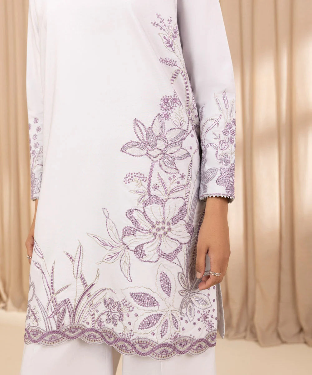Sapphire 3Pc Embroidered Chambray Suit 0U3FELX25V21 gulbuy.com