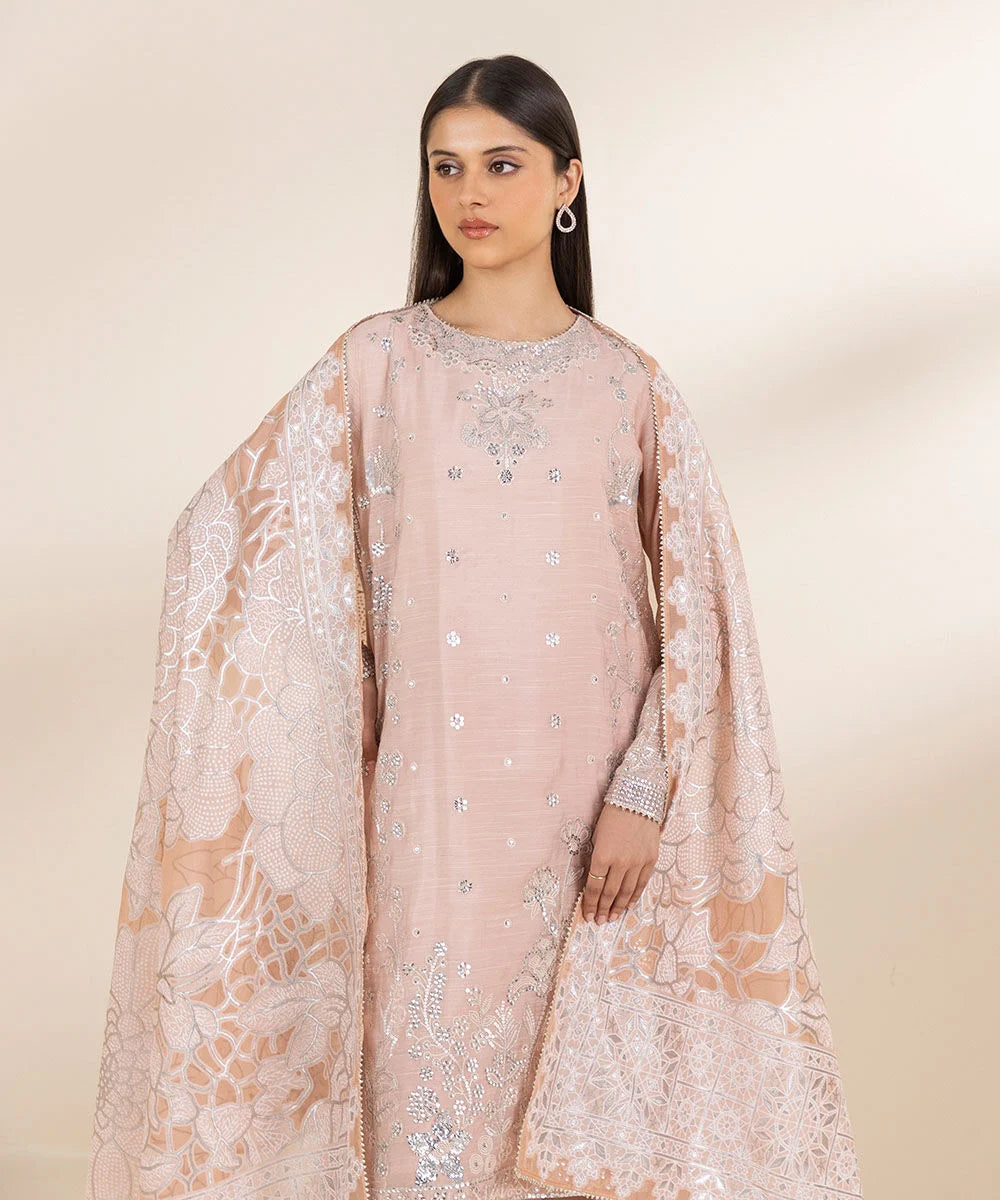 Sapphire 3Pc Embroidered Cotton Suit 0U3FELX25V25 gulbuy.com