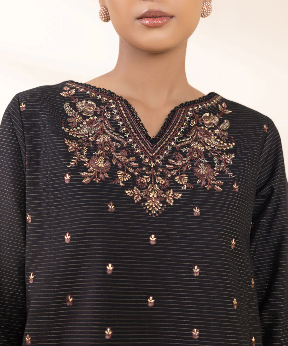 SAPPHIRE 3Pc Embroidered Zari Khaddar Suit 0U3PDY24V935 gulbuy.com