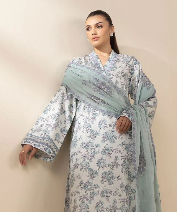 Sapphire 3Pc Printed Cotton Suit 0U3PEDF25V28 gulbuy.com