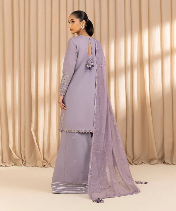 Sapphire 3Pc Embroidered Cotton Suit 0U3PELX25V21 gulbuy.com