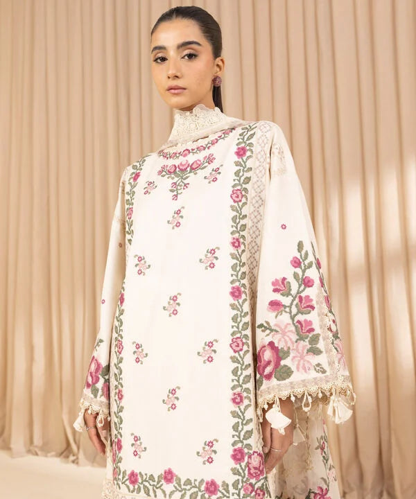Sapphire 3Pc Embroidered Cotton Suit 0U3PELX25V26 gulbuy.com