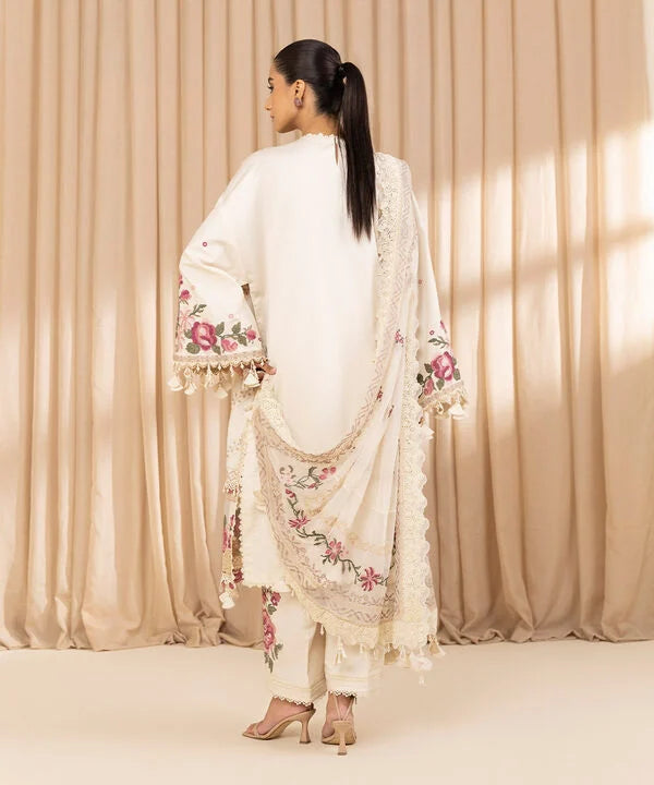Sapphire 3Pc Embroidered Cotton Suit 0U3PELX25V26 gulbuy.com