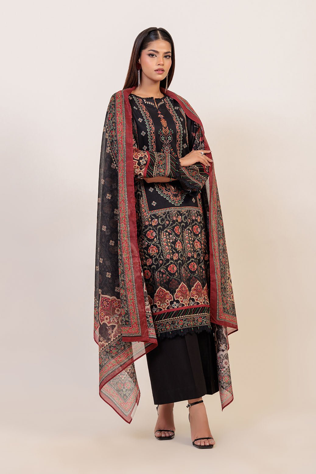 BONANZA SATRANGI 3PC PRINTED LAWN SUIT (2S24P3P858)