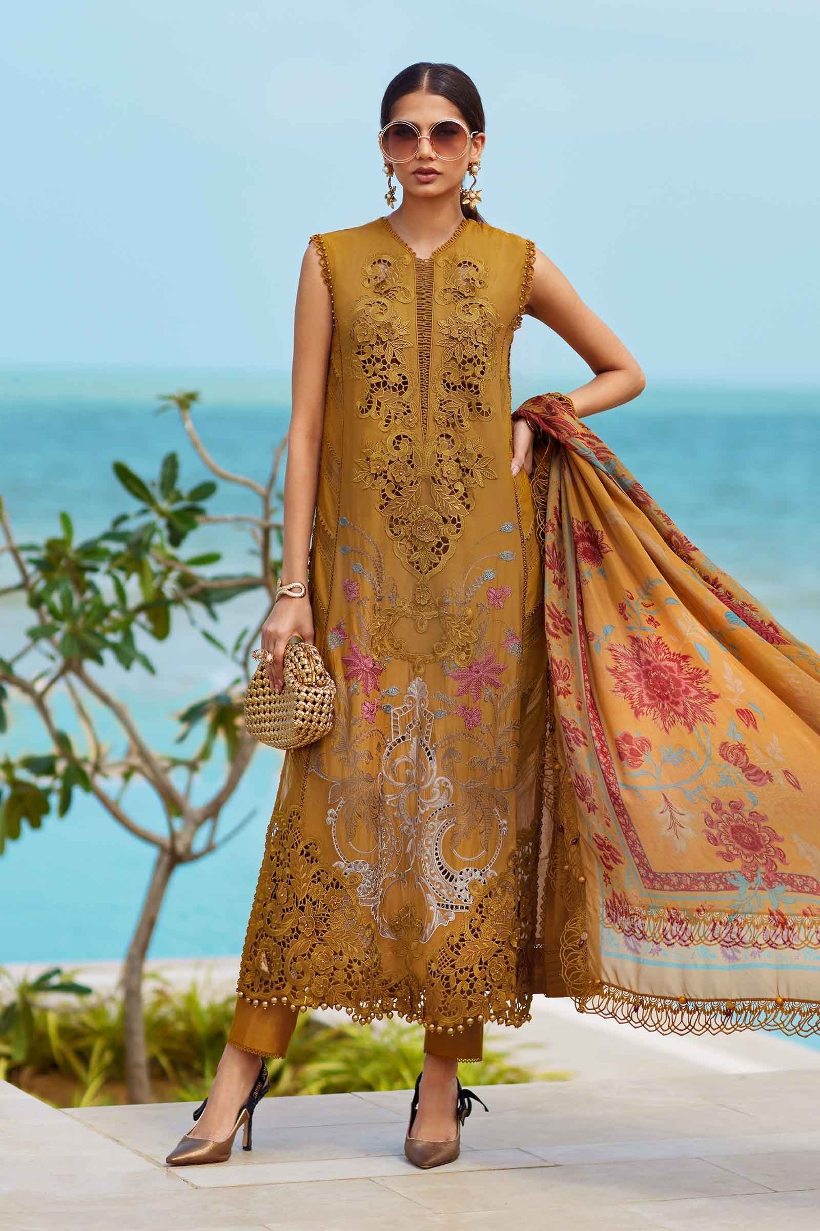 Maria B 3Pc Embroidered Lawn Suit EID LAWN-25-06 gulbuy.com