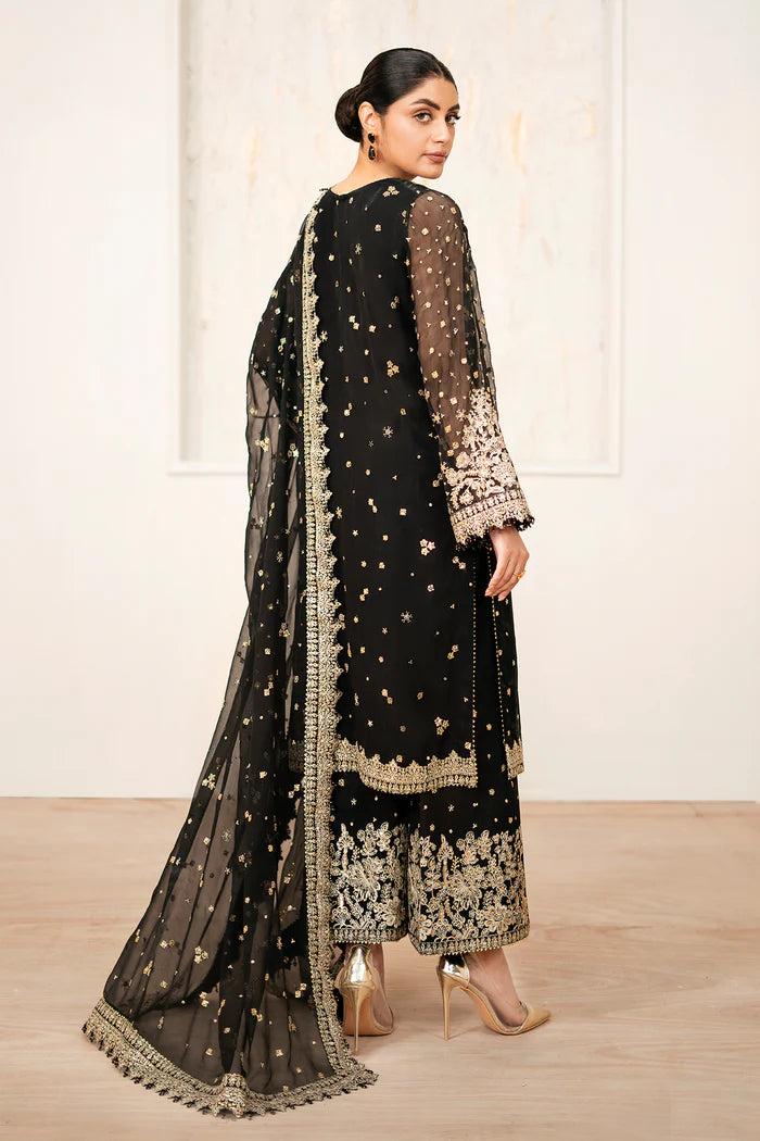 Baroque 3Pc Embroidered Chiffon Suit SF-4038 gulbuy.com