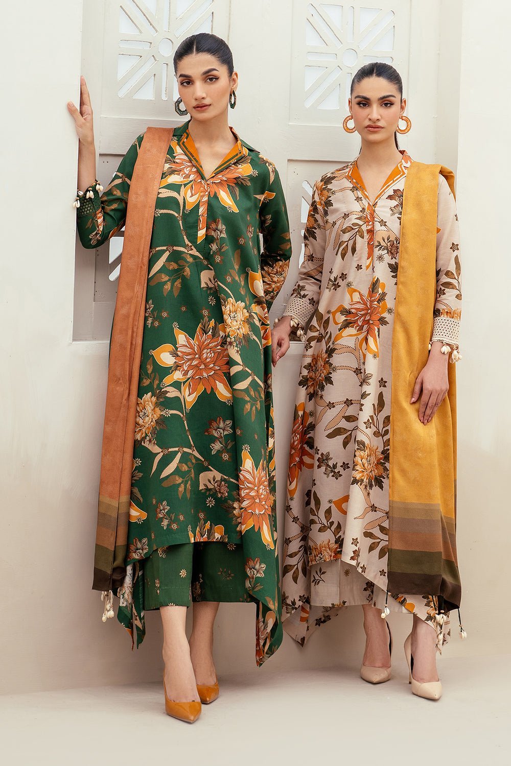 BAROQUE 3PC PRINTED KHADDAR UF-4019 gulbuy.com