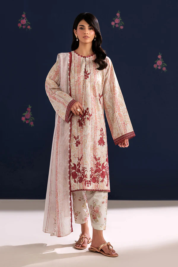 Baroque 3Pc Embroidered Lawn Suit UF-4457