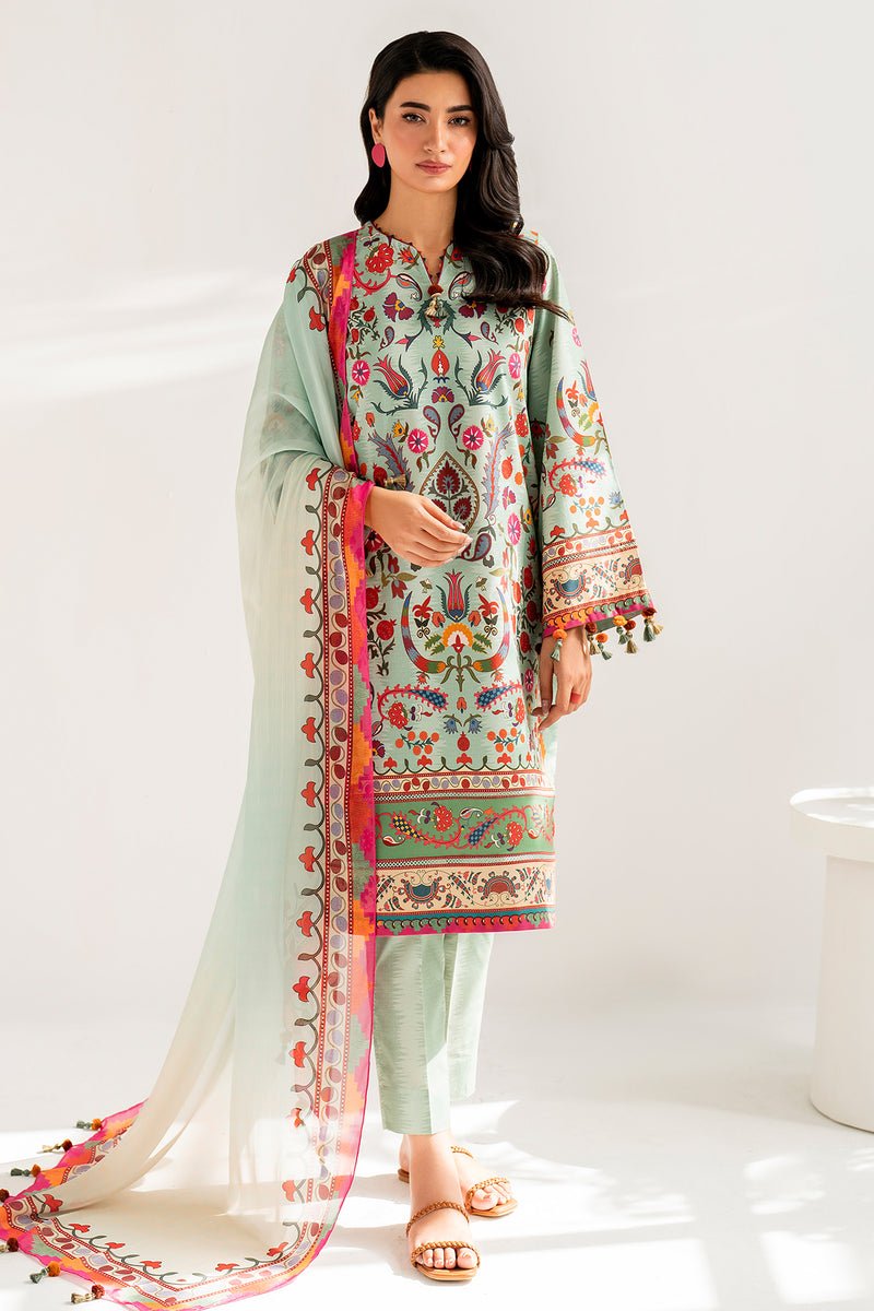 JAZMIN 3 PIECE PRINTED LAWN SUIT (USE-9080)