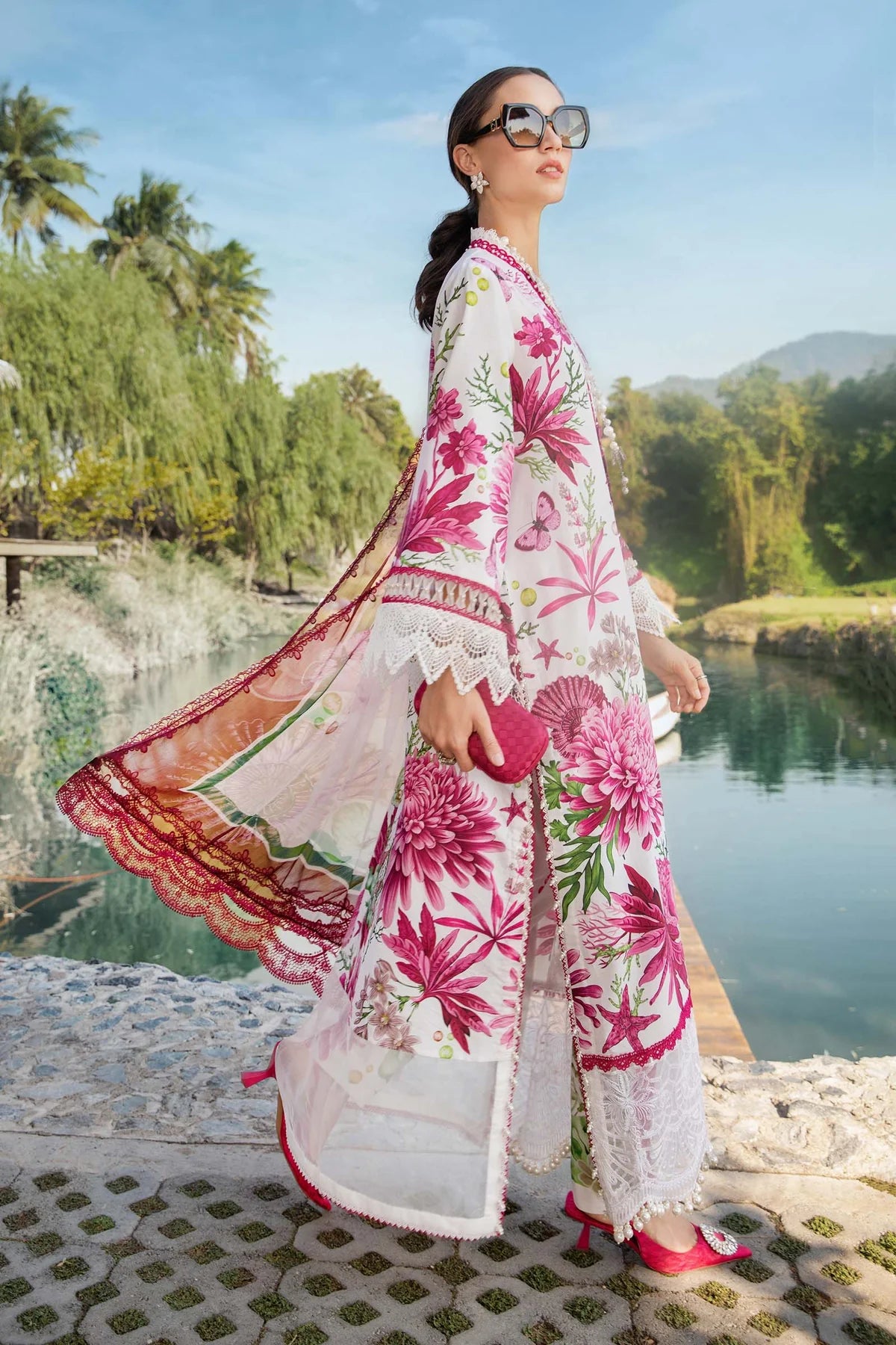 Maria B 3Pc Printed Lawn Suit MPT-2510-A gulbuy.com