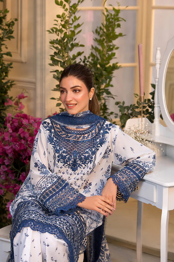 Sobia Nazir 3Pc Embroidered Lawn Suit Design 10B gulbuy.com