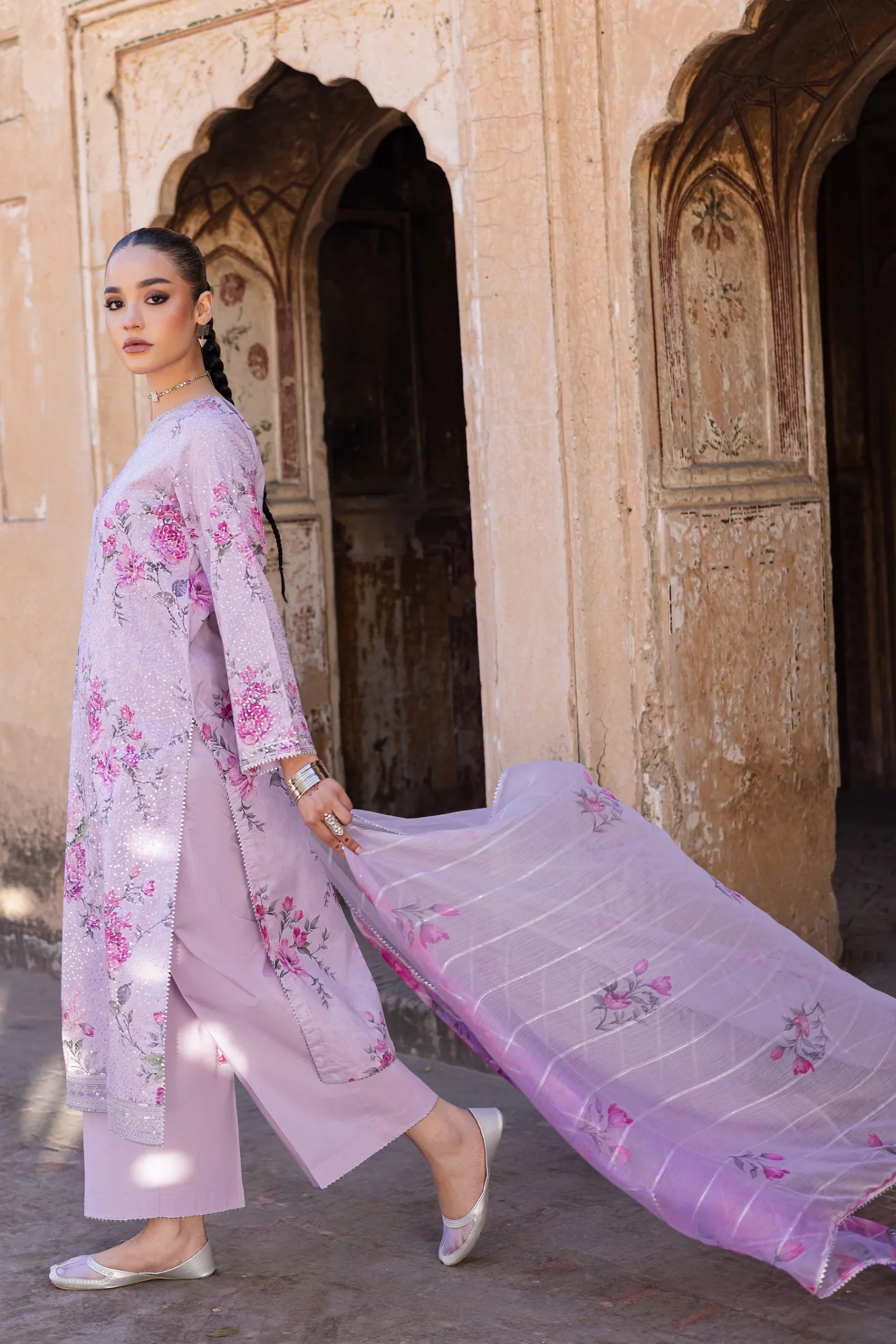 Batik 3Pc Embroidered Lawn Suit Angela gulbuy.com