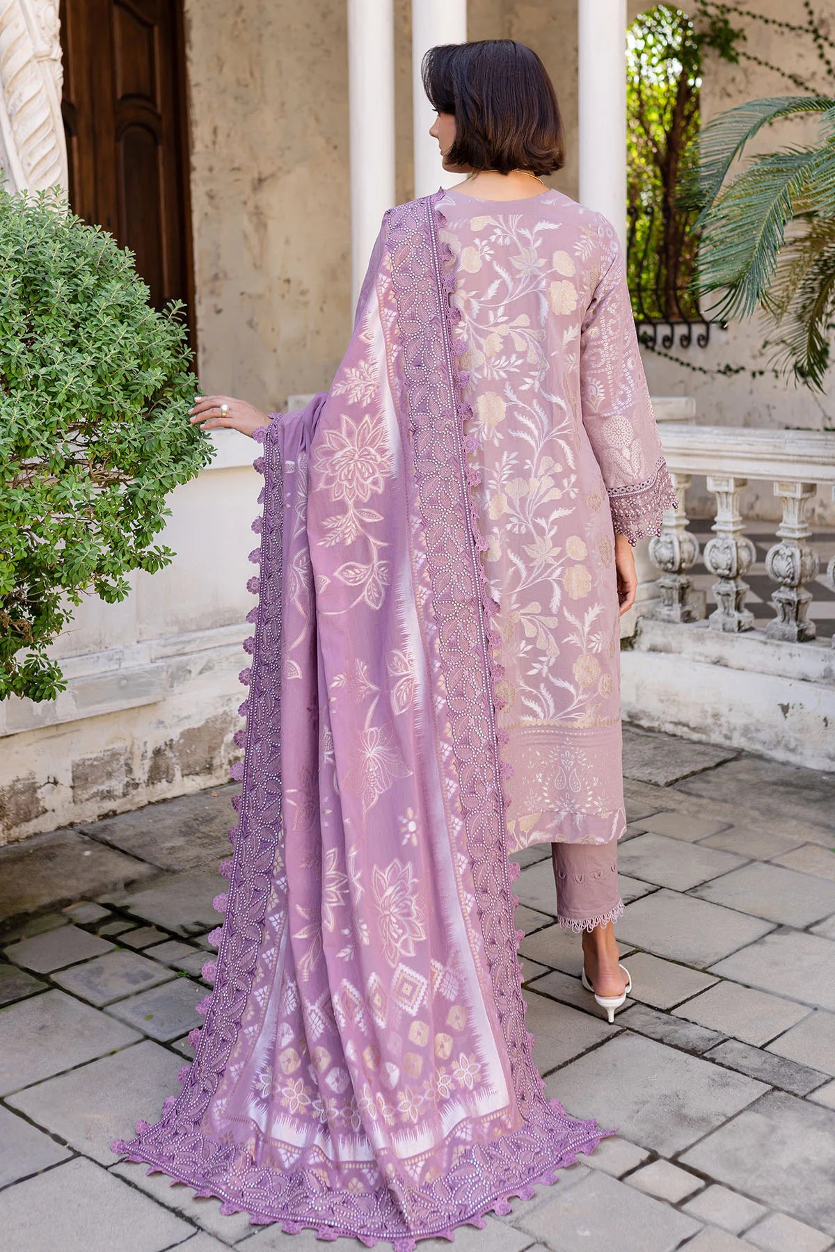 Nureh 3Pc Embroidered Jacquard Lawn Suit NE-153 gulbuy.com