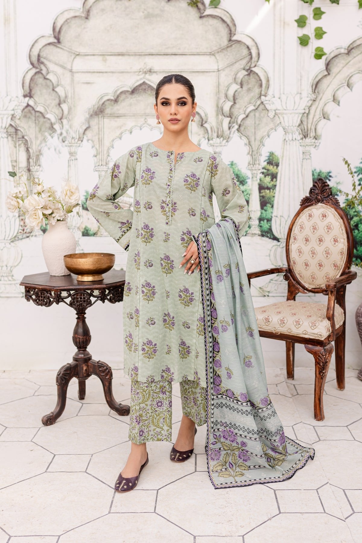 Batik 3Pc Printed Lawn Suit (Luana-3Pc)