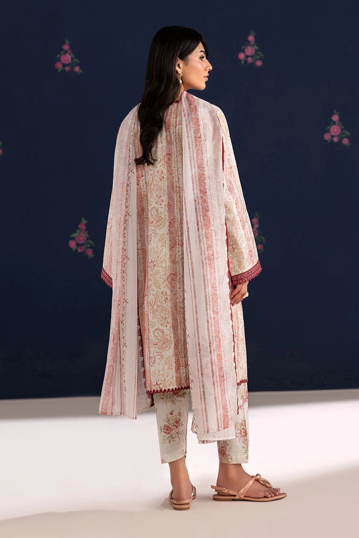Baroque 3Pc Embroidered Lawn Suit UF-4457