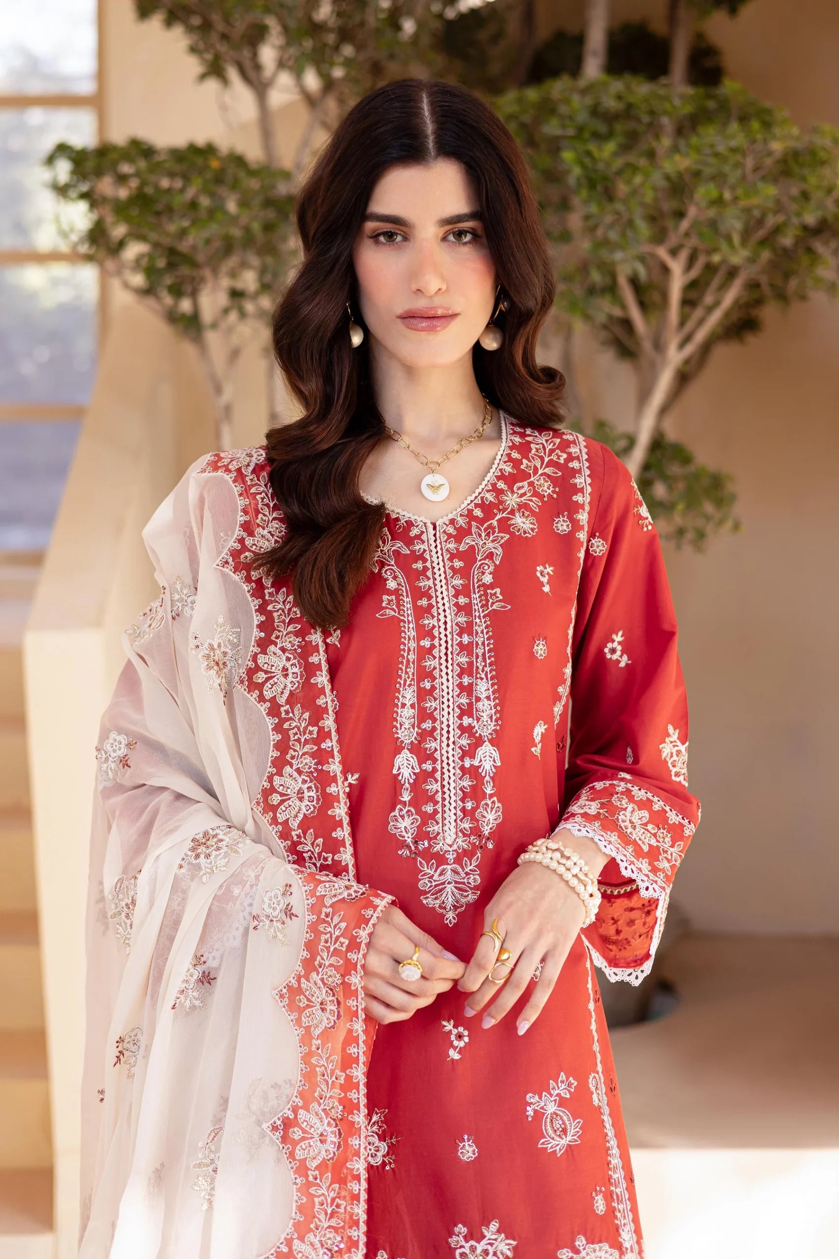 Batik 3Pc Embroidered Lawn Suit Petrichor gulbuy.com