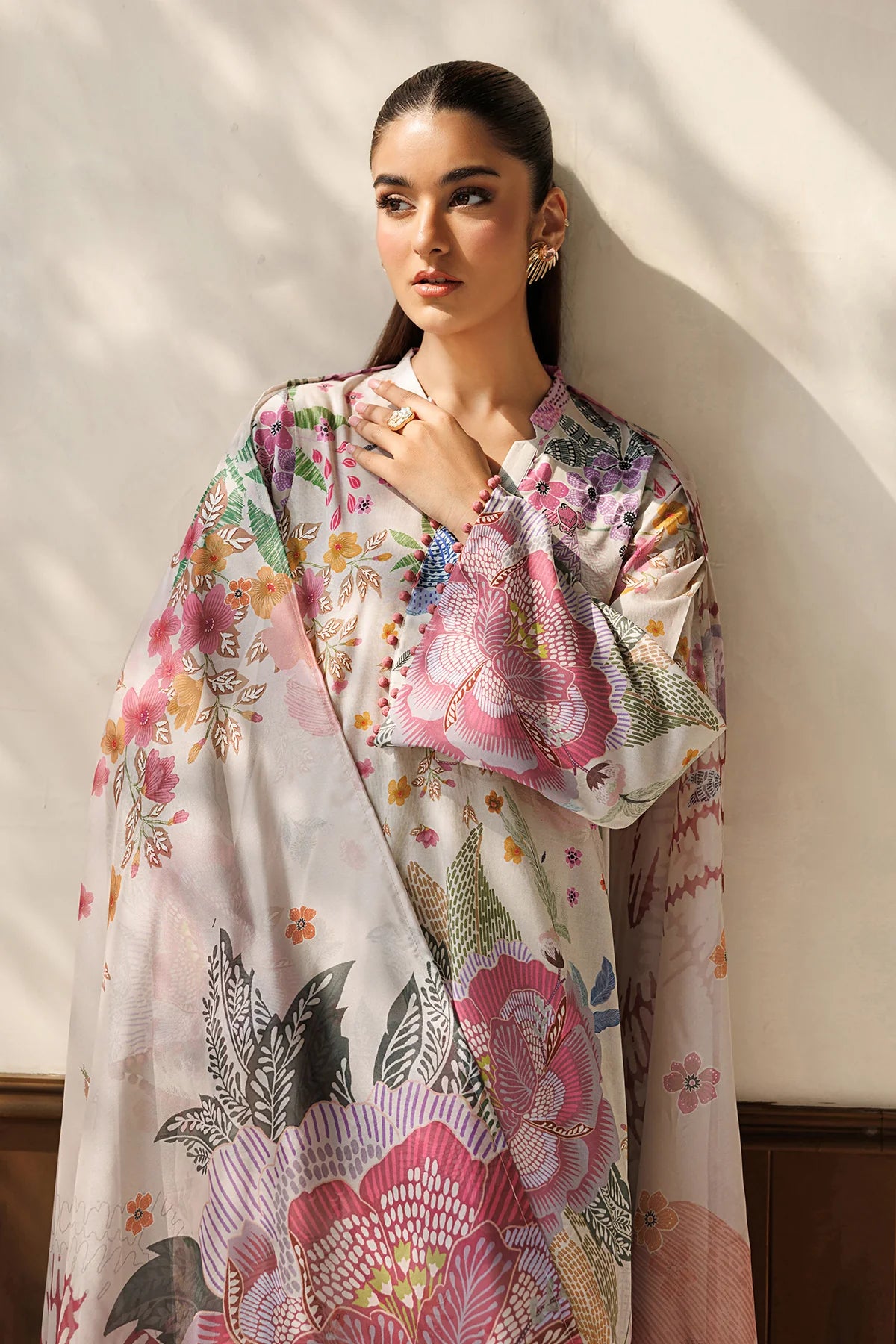 Baroque 3Pc  Printed Lawn Suit UF-4499