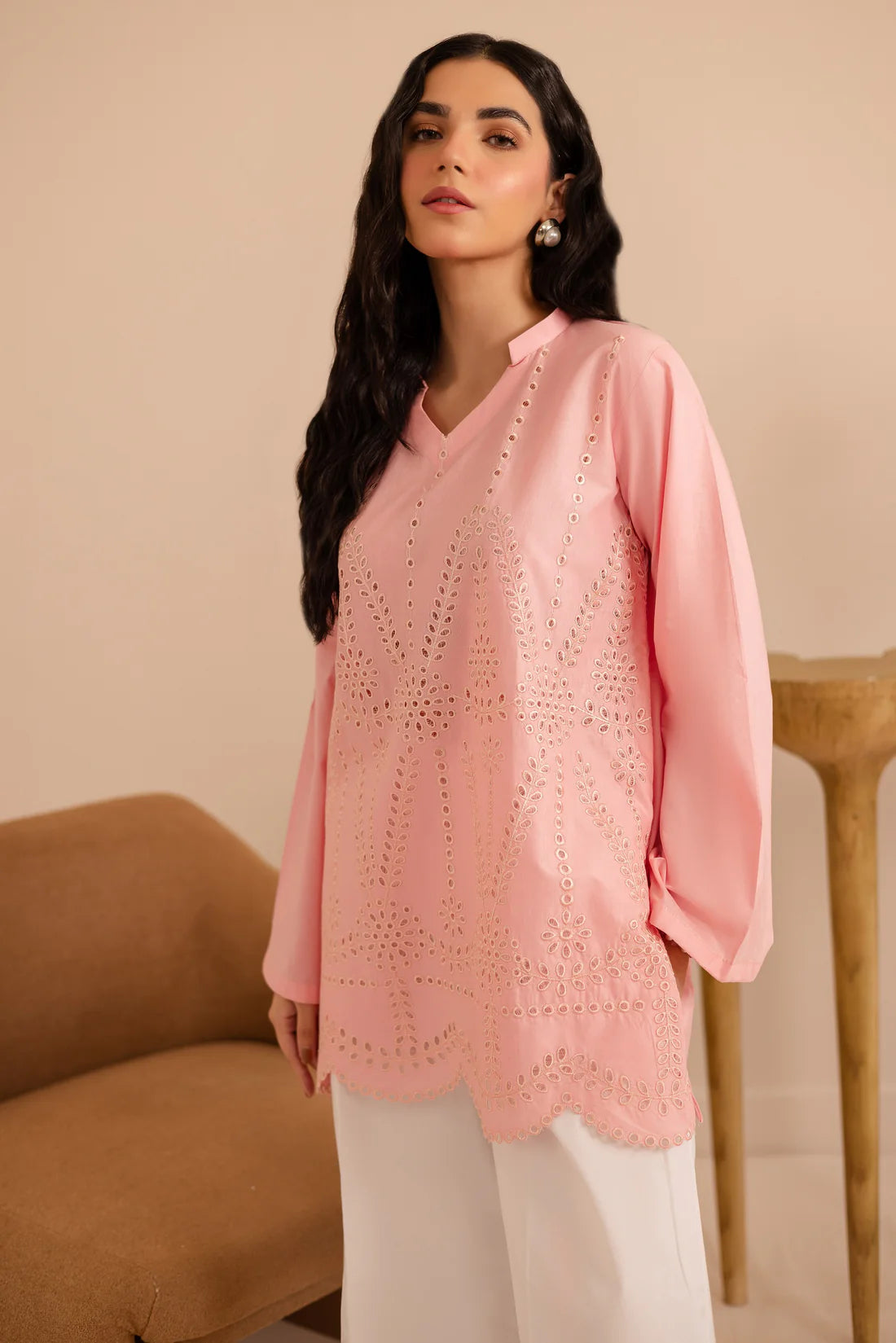 Silayi Pret 2Pc Embroidered Lawn Suit 1164-PNK gulbuy.com