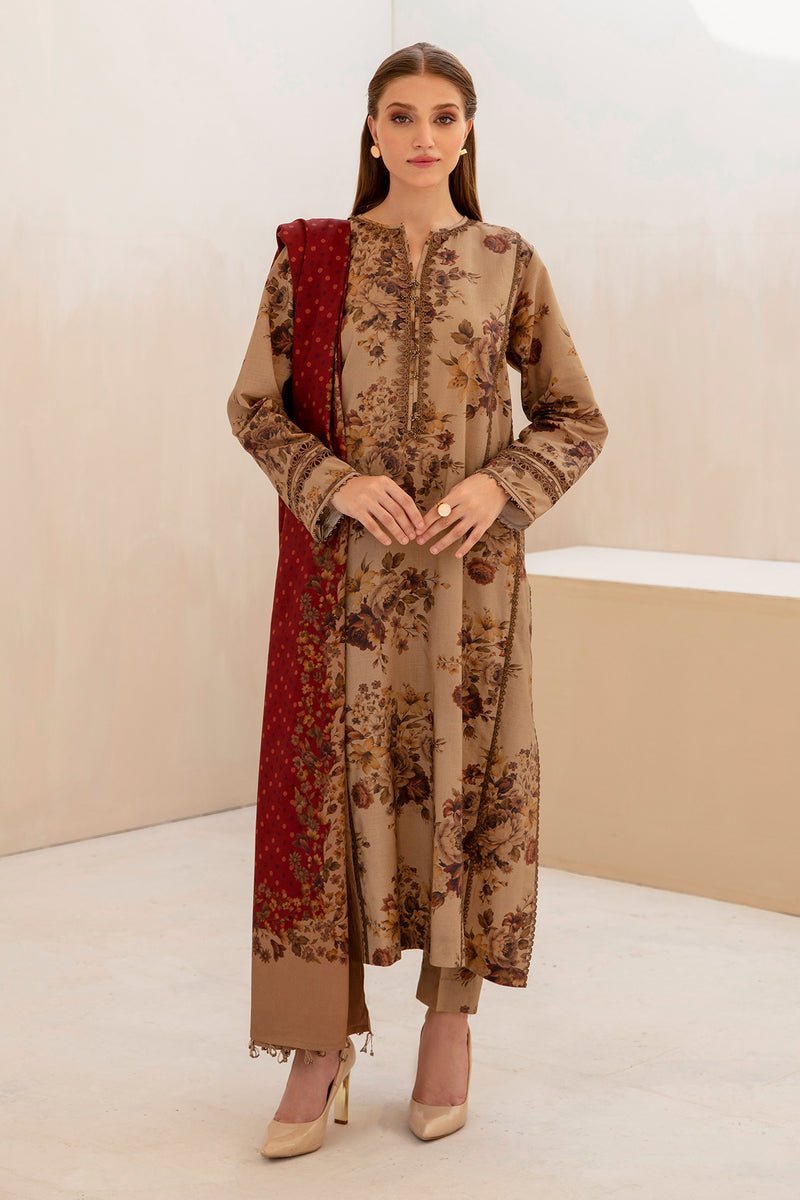 BAROQUE 3PC DIGITAL PRINTED VISCOSE SUIT (BQU-UF-D441)