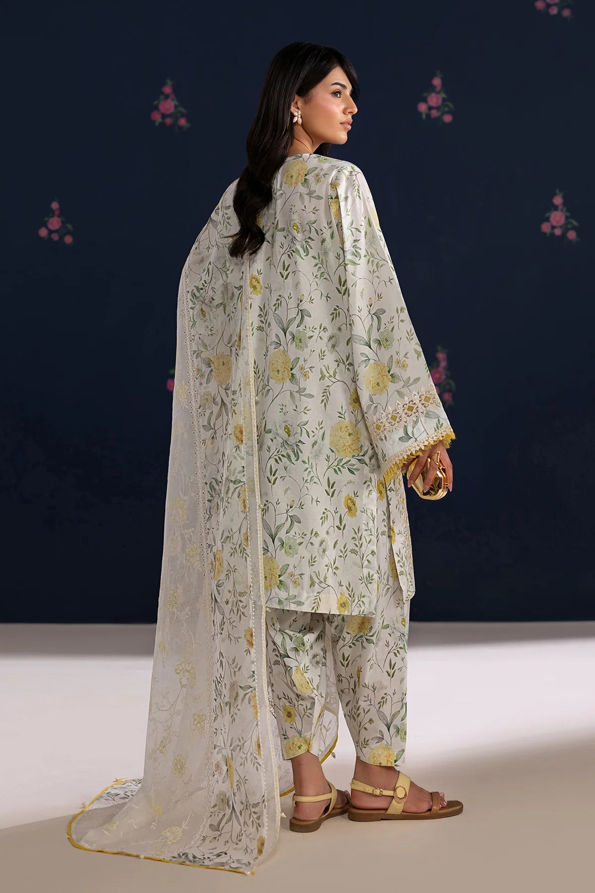 Baroque 3Pc Embroidered Lawn Suit UF-4460