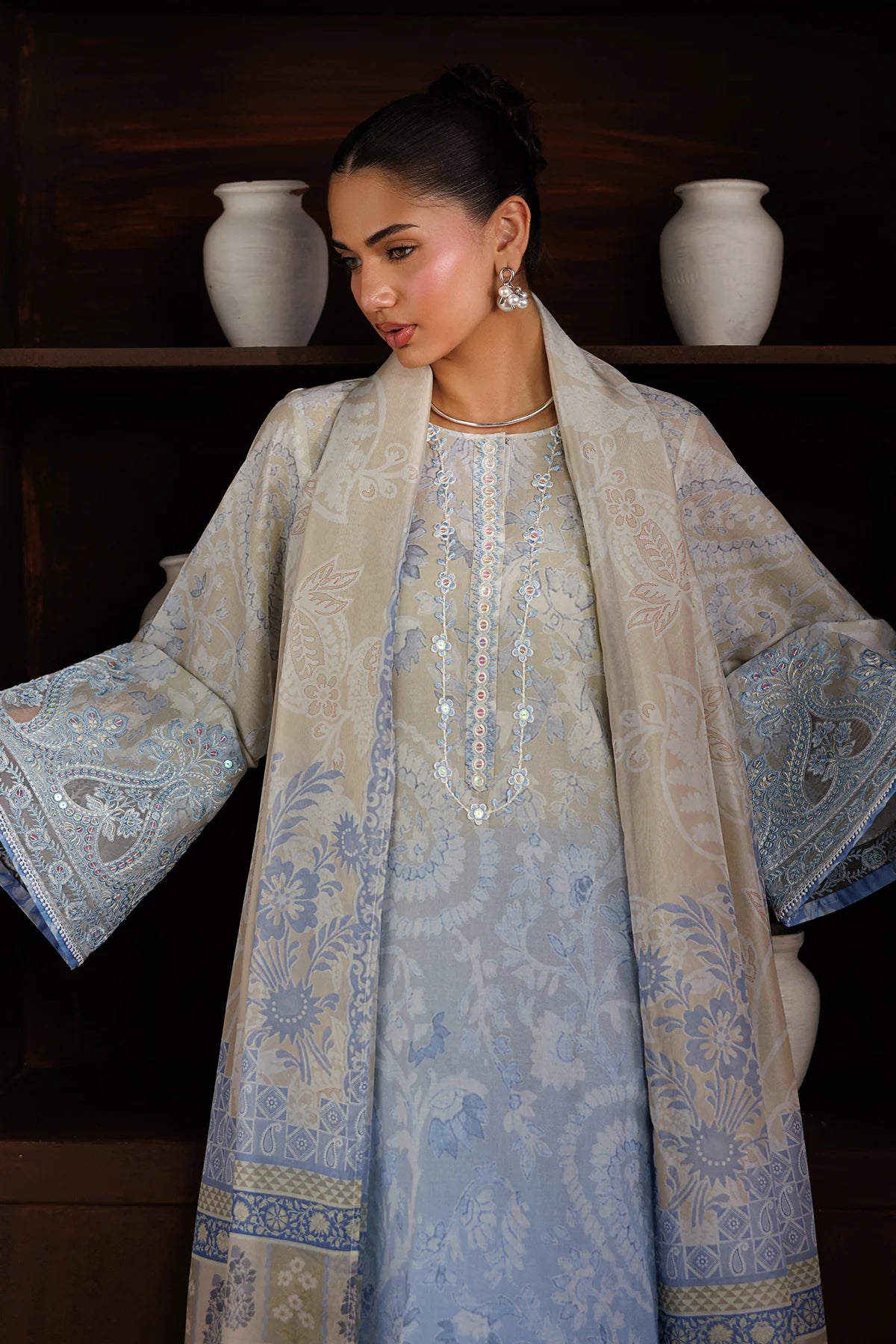 Baroque 3Pc Embroidered Lawn Suit UF-4524