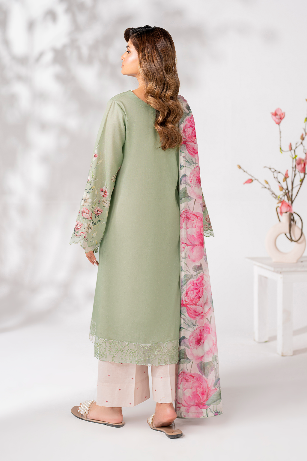 3 PIECE IZNIK PRINTED LAWN SUIT (UE-264) gulbuy.com