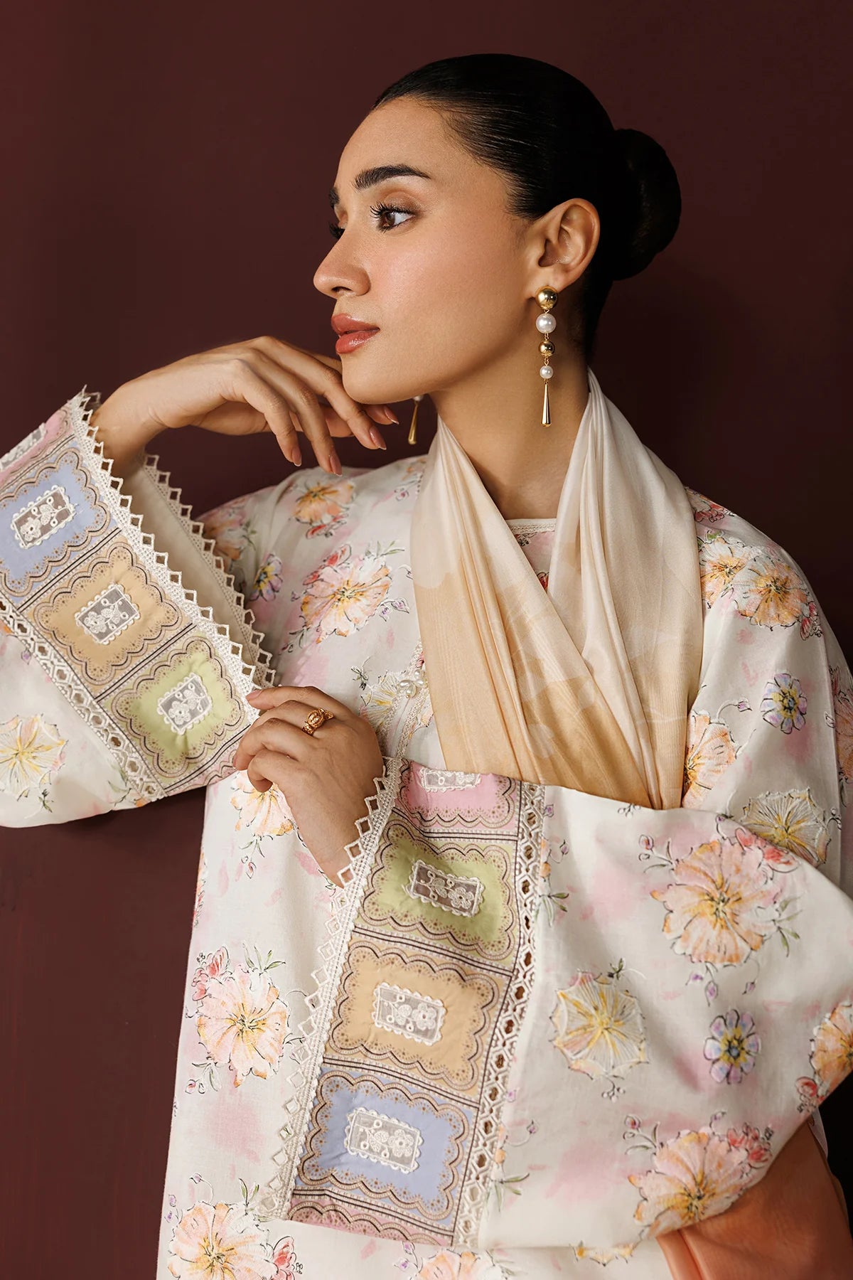 Baroque 3Pc Embroidered Lawn Suit PR-1260 gulbuy.com