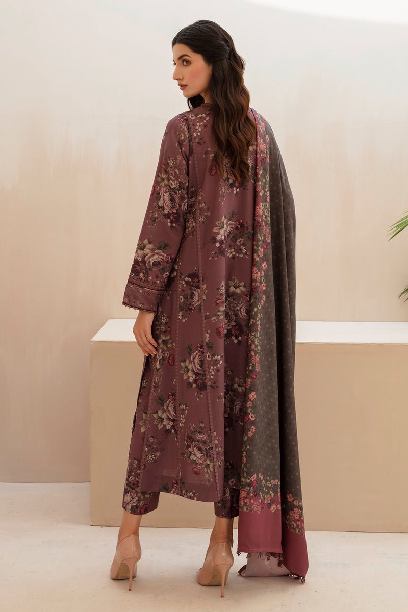 BAROQUE 3PC DIGITAL PRINTED VISCOSE SUIT (BQU-UF-D442) gulbuy.com