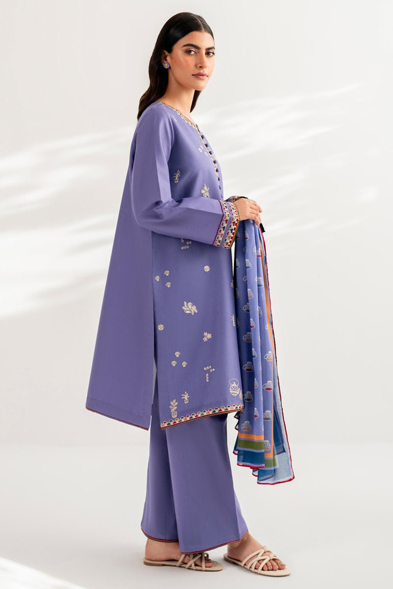 JAZMIN 3 PIECE EMBROIDERED DOBBY LAWN SUIT (USE-9103) gulbuy.com