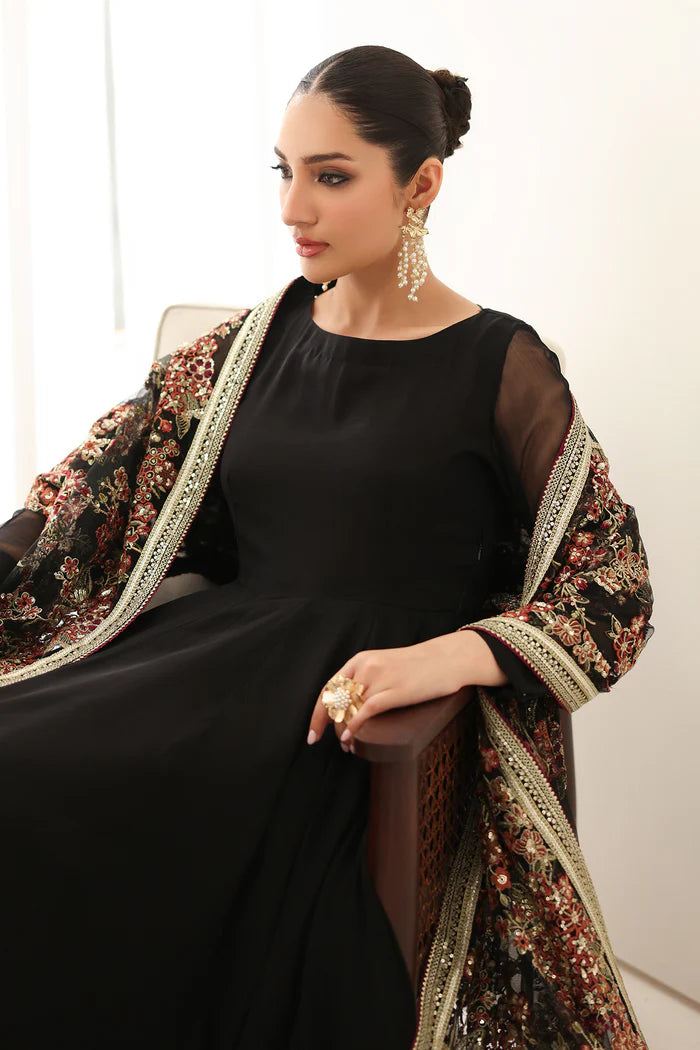 Baroque 3Pc Embroidered Chiffon Suit PR-1161 gulbuy.com