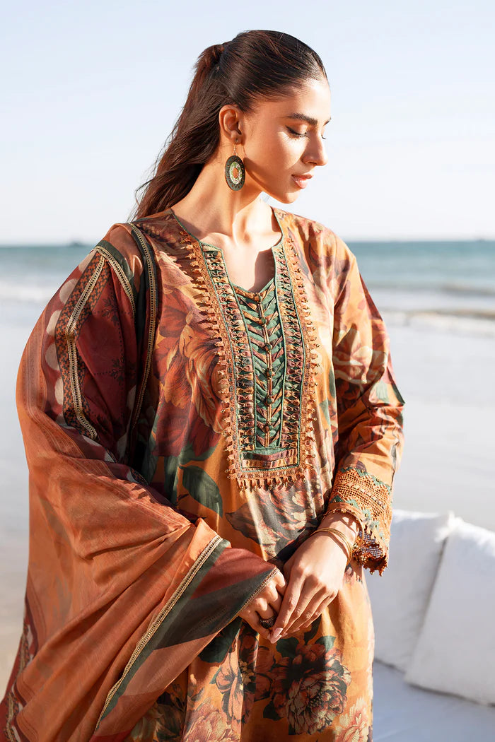 Baroque 3Pc Embroidered Lawn Suit UF-4084 gulbuy.com