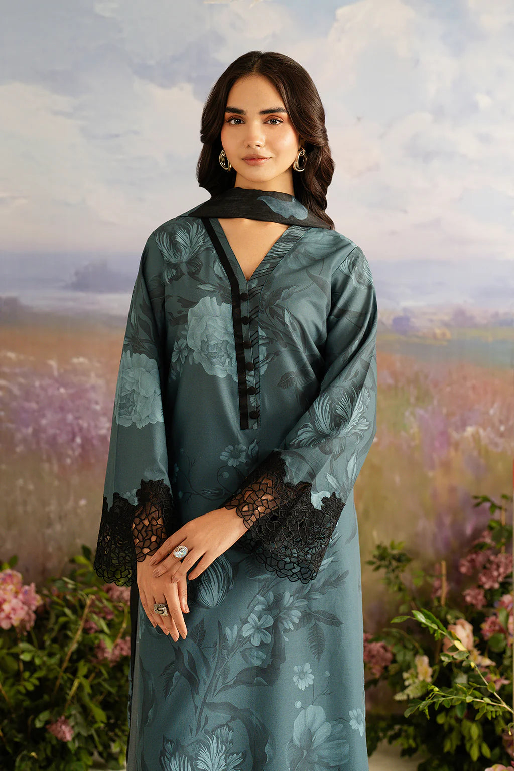 Iznik 3Pc Printed Lawn Suit UE-444 gulbuy.com