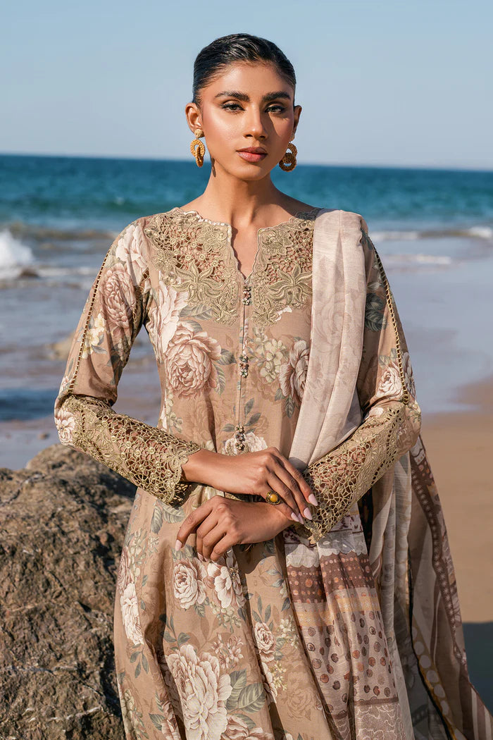 Baroque 3Pc Embroidered Lawn Suit UF-4125 gulbuy.com