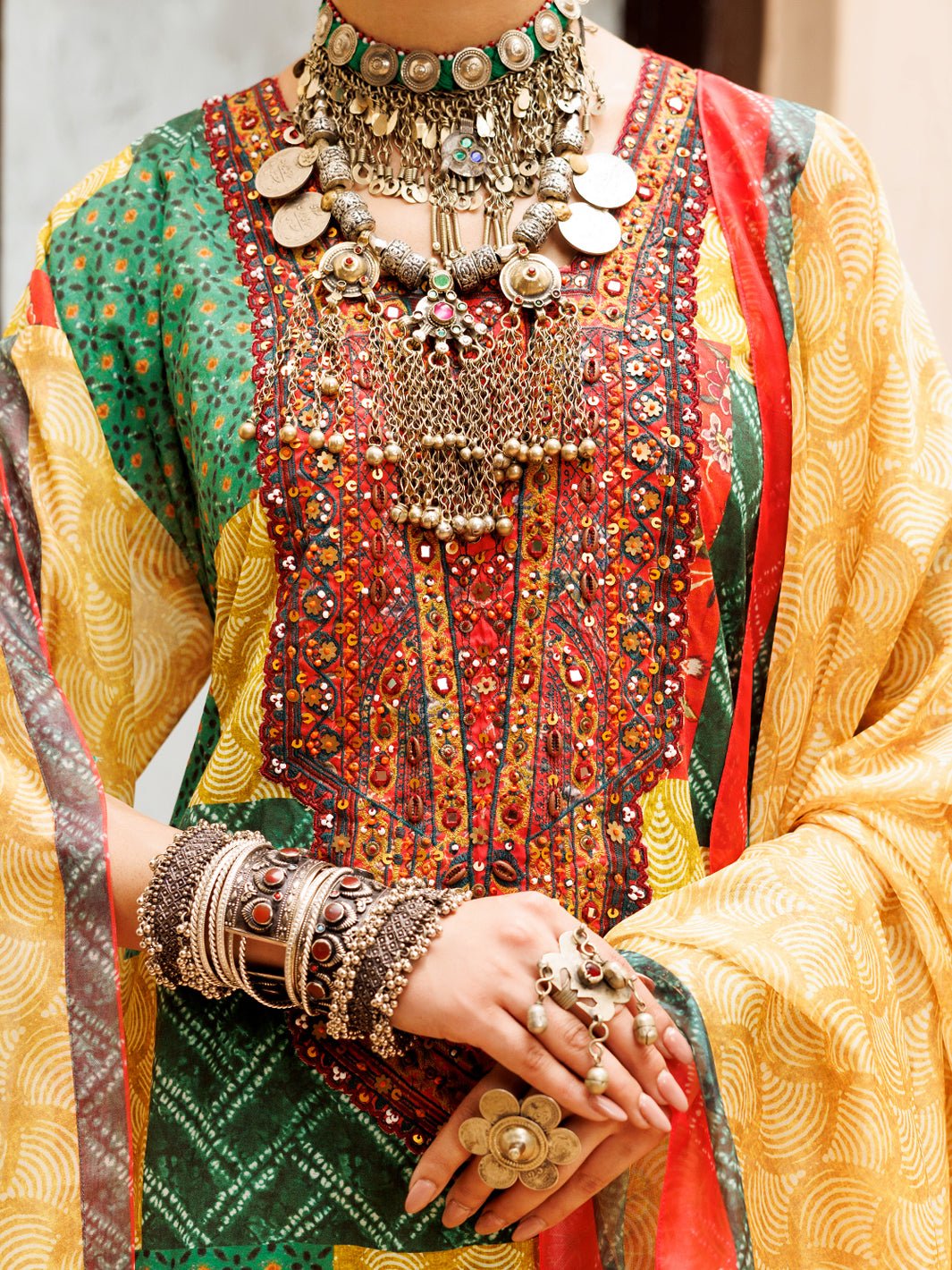 ALMIRAH MULTICOLOR POLY-LAWN 3 PIECE STITCHED SUIT(ALP-3PS-1957A)