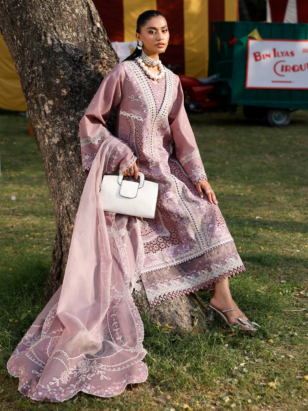 Binilyas 3Pc Embroidered Lawn Suit 32-B image 1